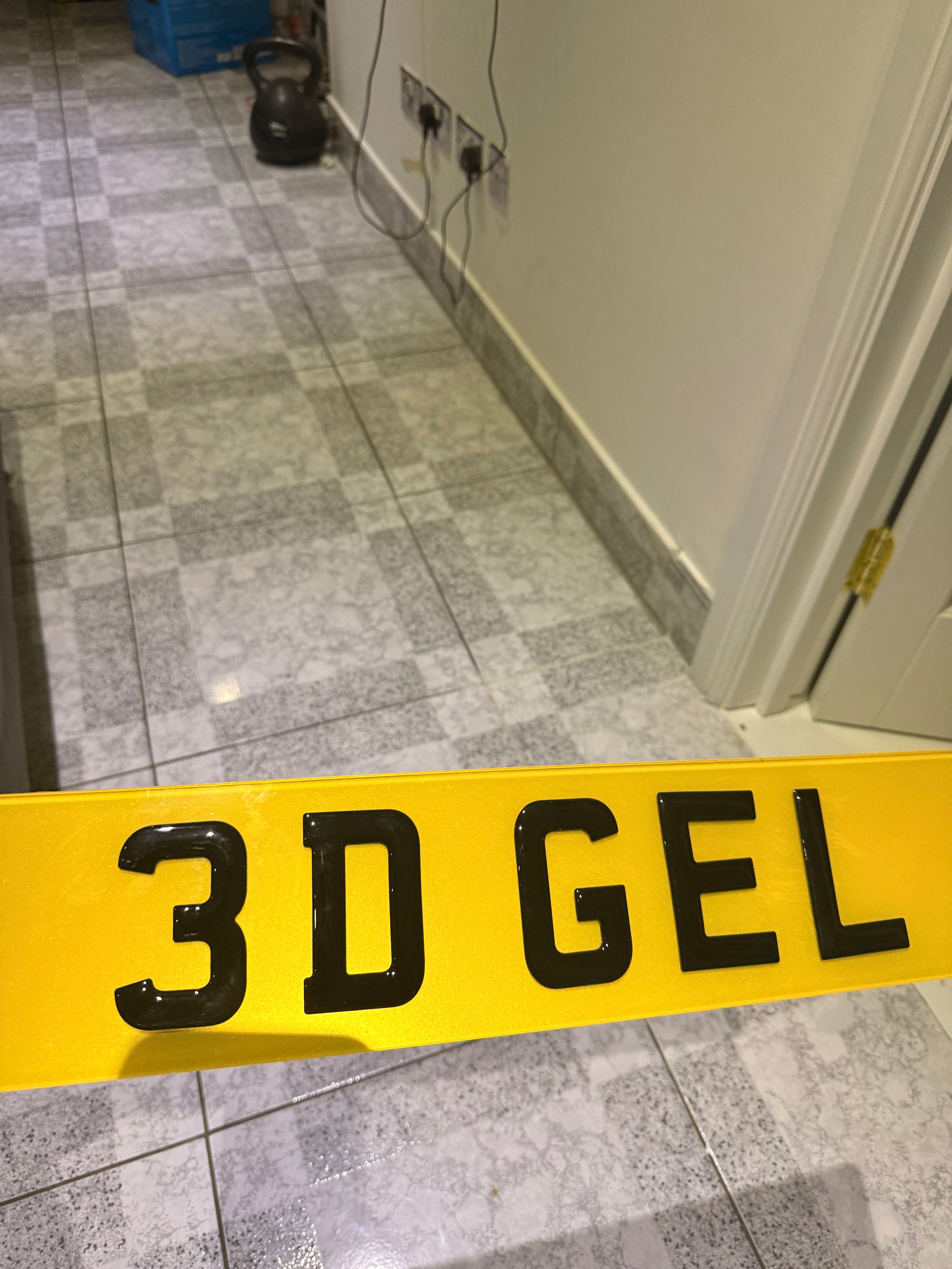 3D GEL NUMBER PLATE