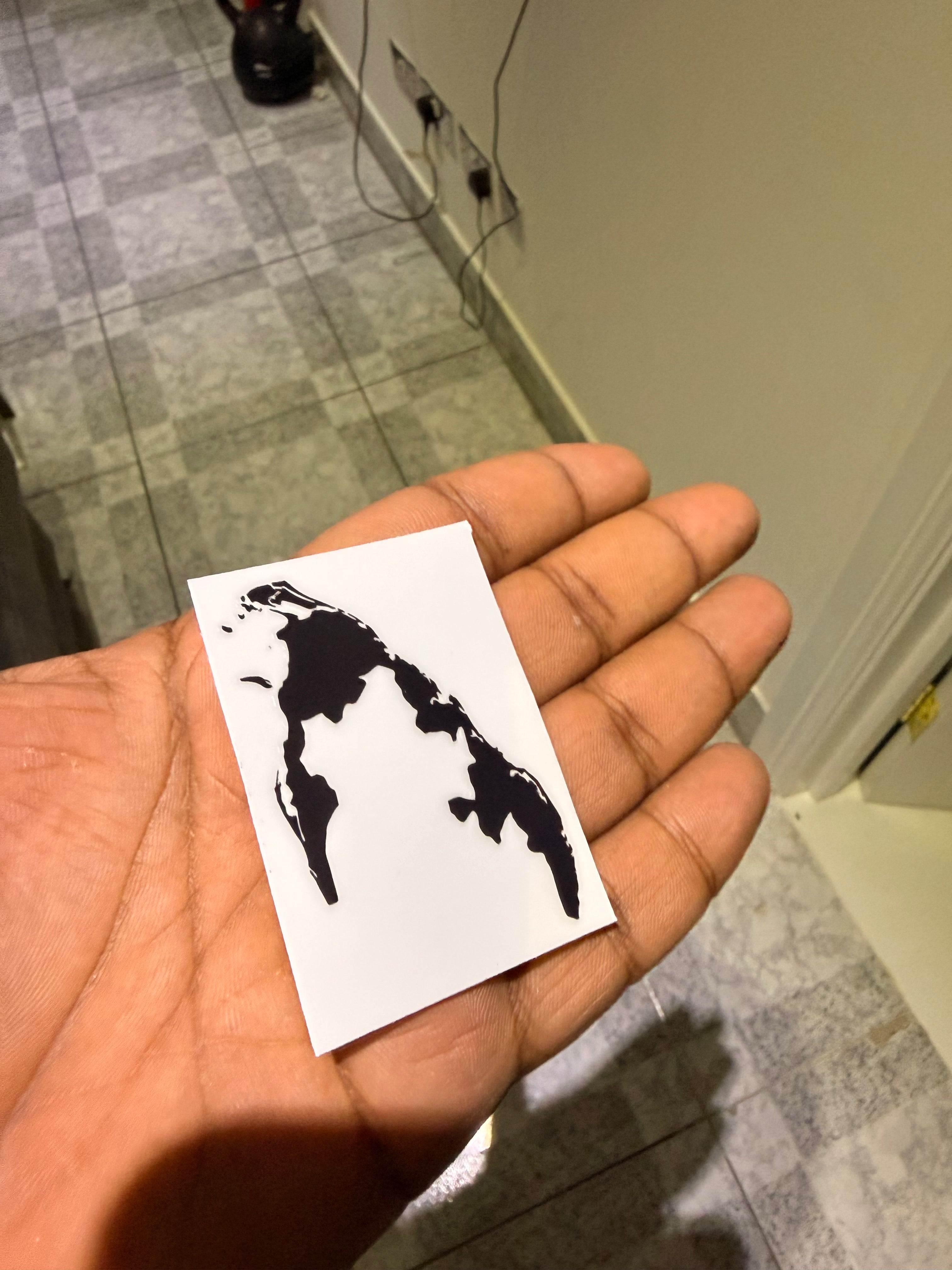 Tamil Eelam Map Plate Sticker