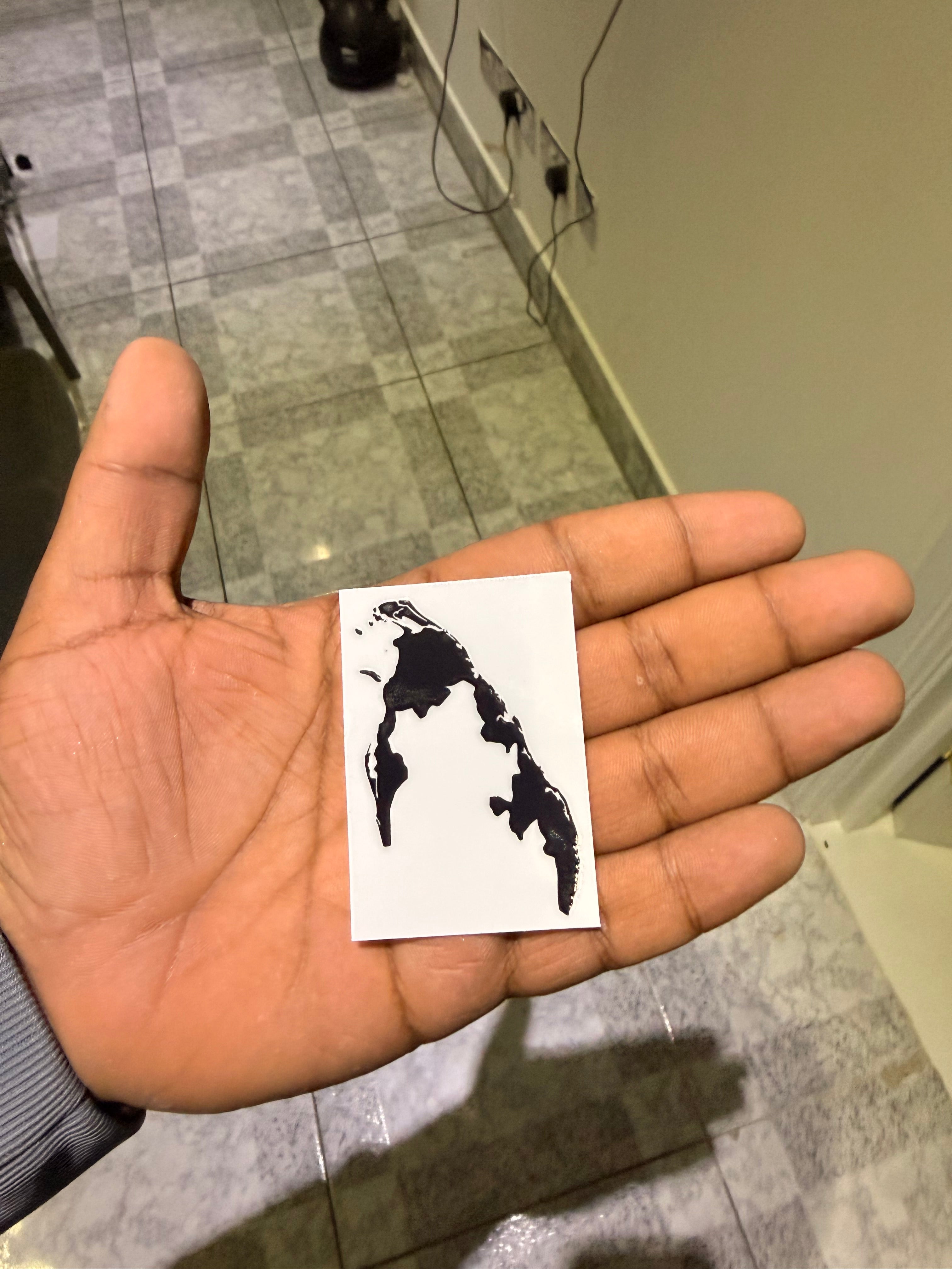 Tamil Eelam Map Plate Sticker