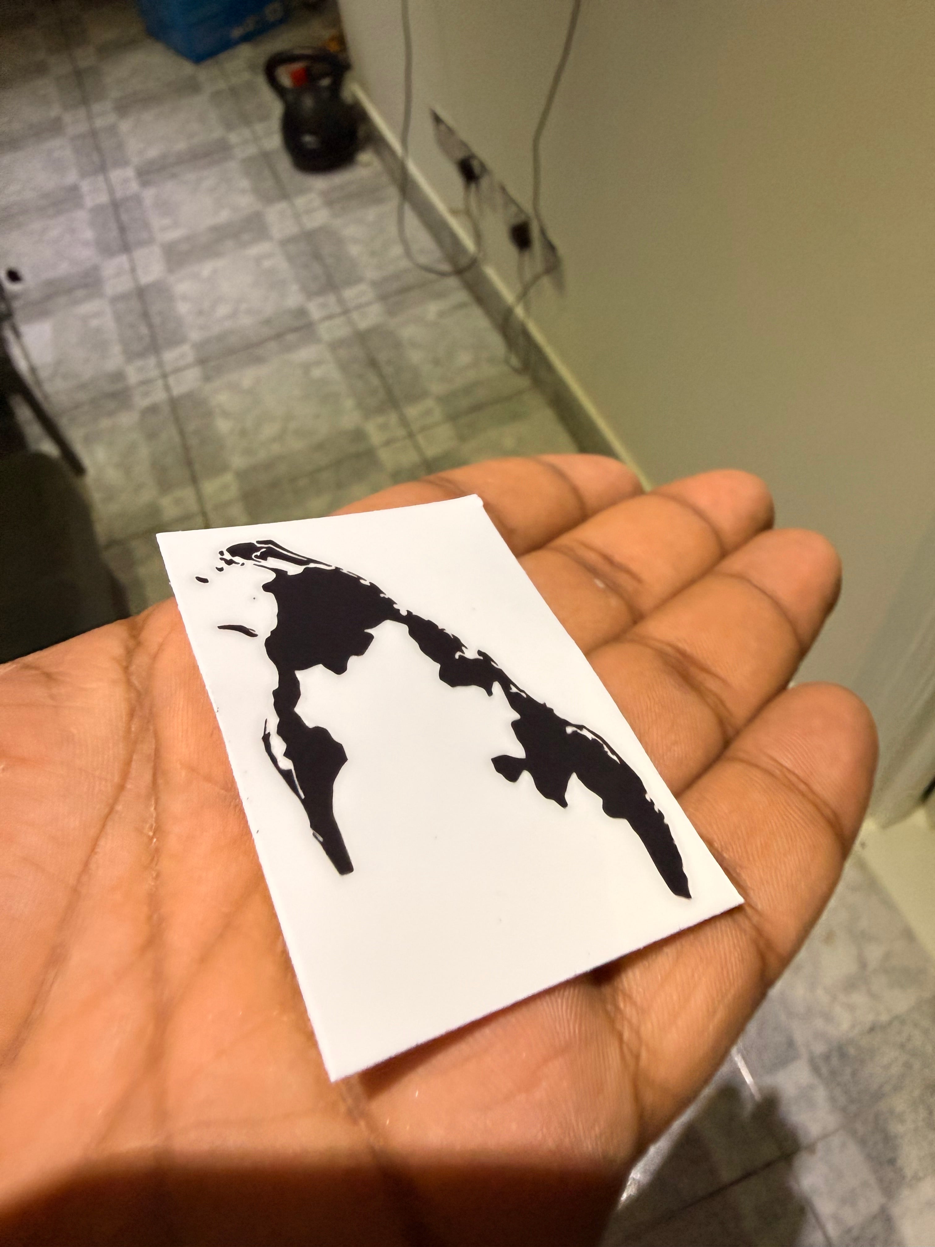 Tamil Eelam Map Plate Sticker