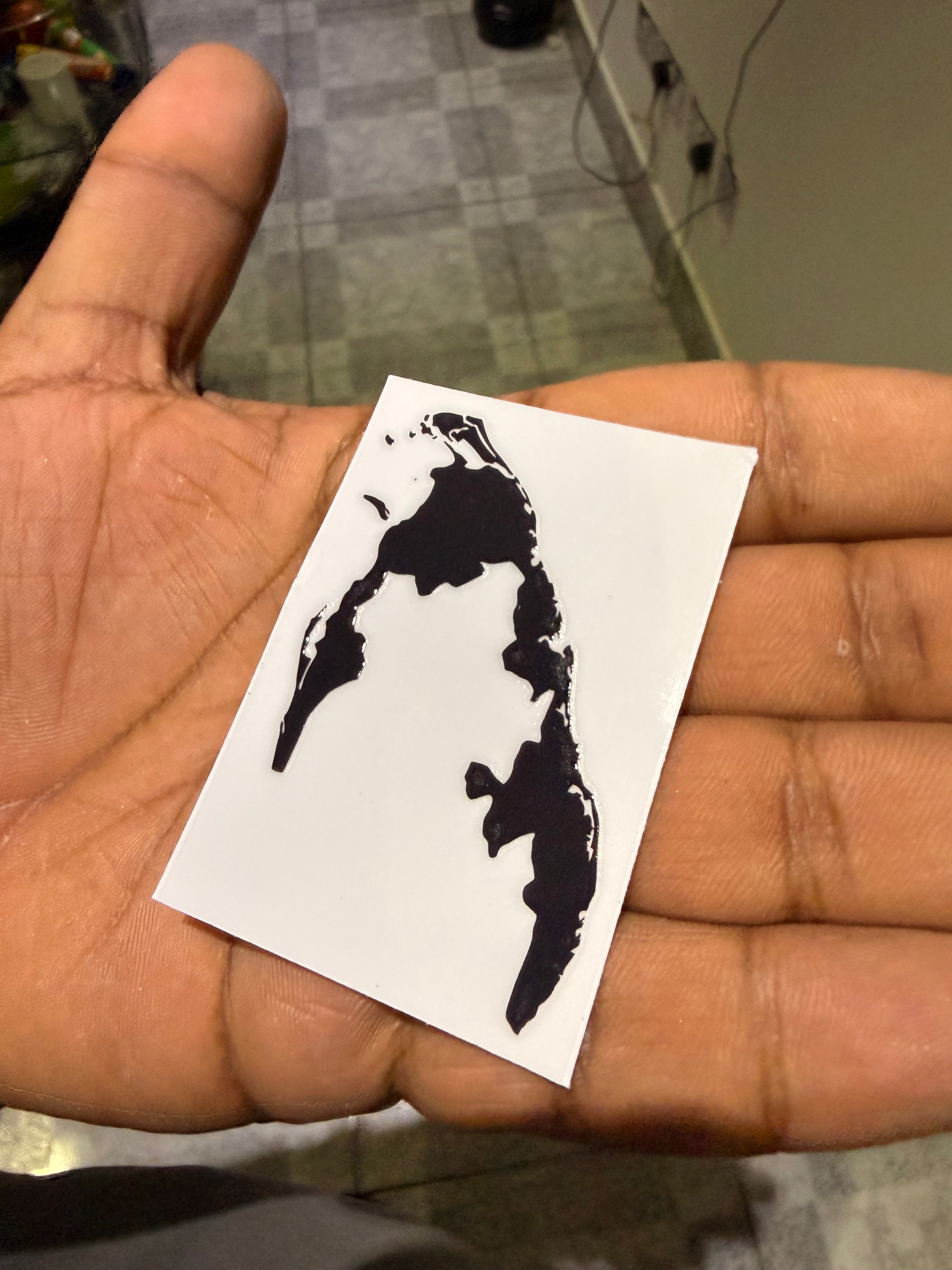 Tamil Eelam Map Plate Sticker