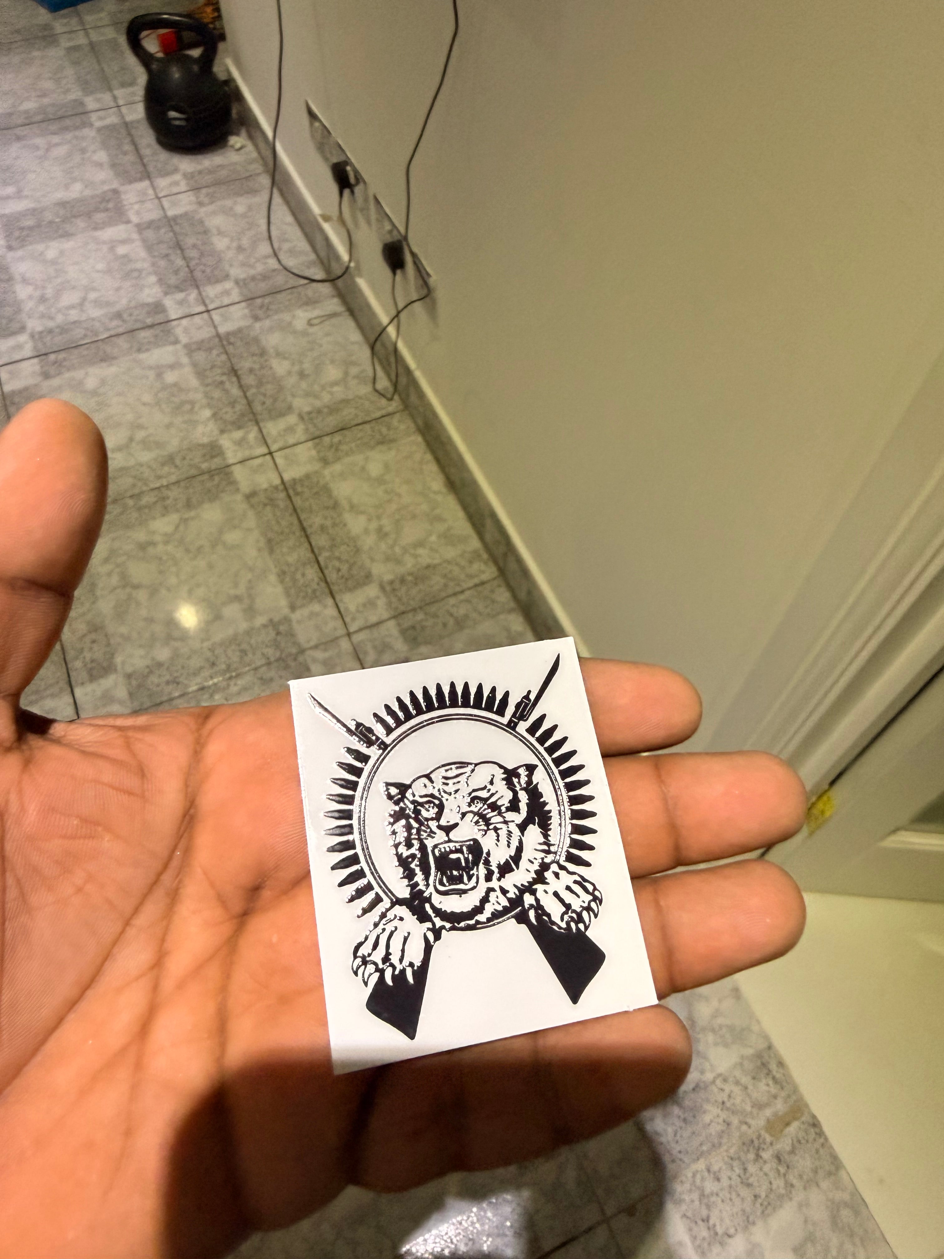 Tamil Tiger Plate Sticker