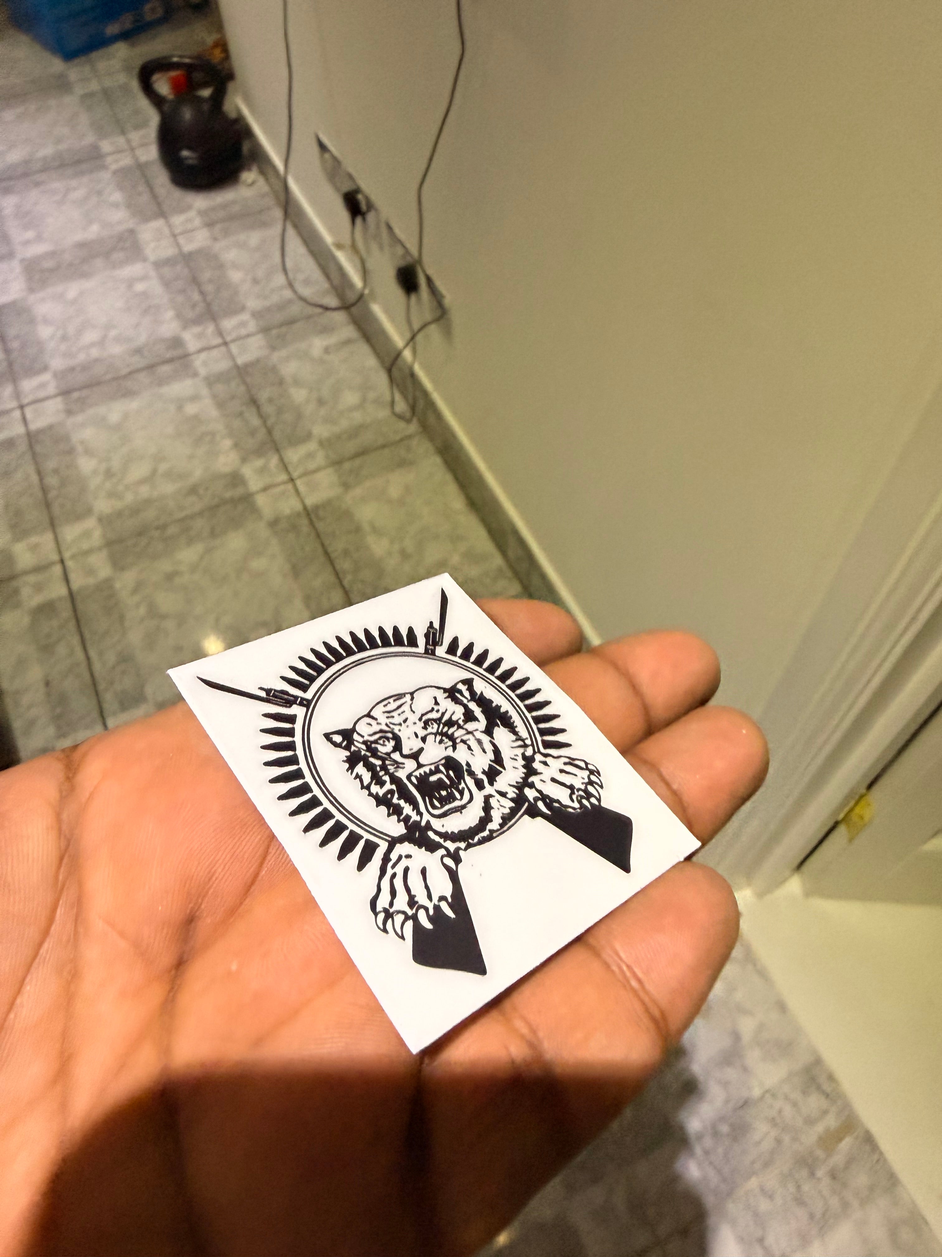 Tamil Tiger Plate Sticker
