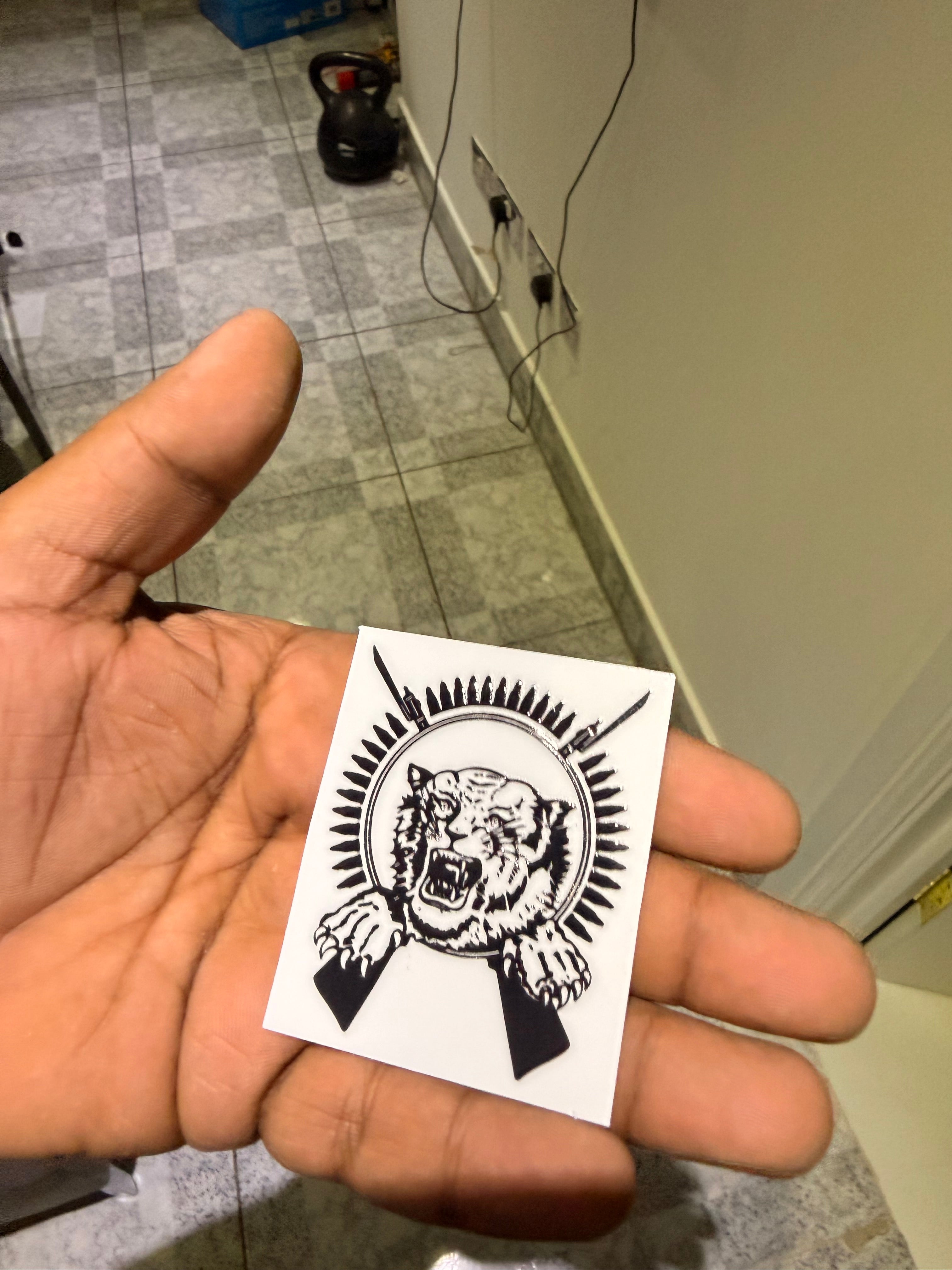 Tamil Tiger Plate Sticker